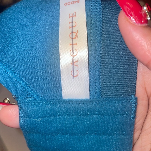 Cacique 54DDD White Cotton LL No Wire Scoop Bra Comfort Adiustable Strap - Picture 4 of 5